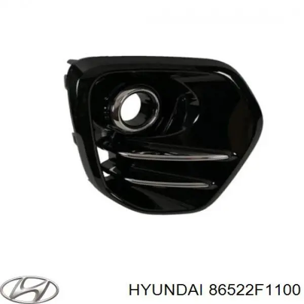 Заглушка/ решітка протитуманних фар бампера переднього, права 86522F1100 Hyundai/Kia