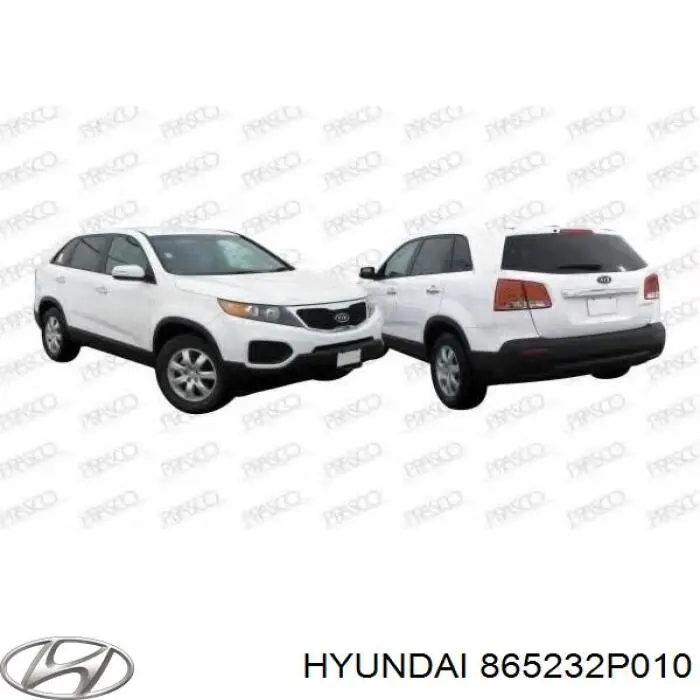 Заглушка (решетка) противотуманных фар бампера переднего левая 865232P010 Hyundai/Kia