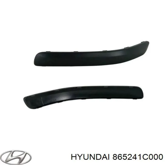 865241C000 Hyundai/Kia placa sobreposta direita do pára-choque dianteiro