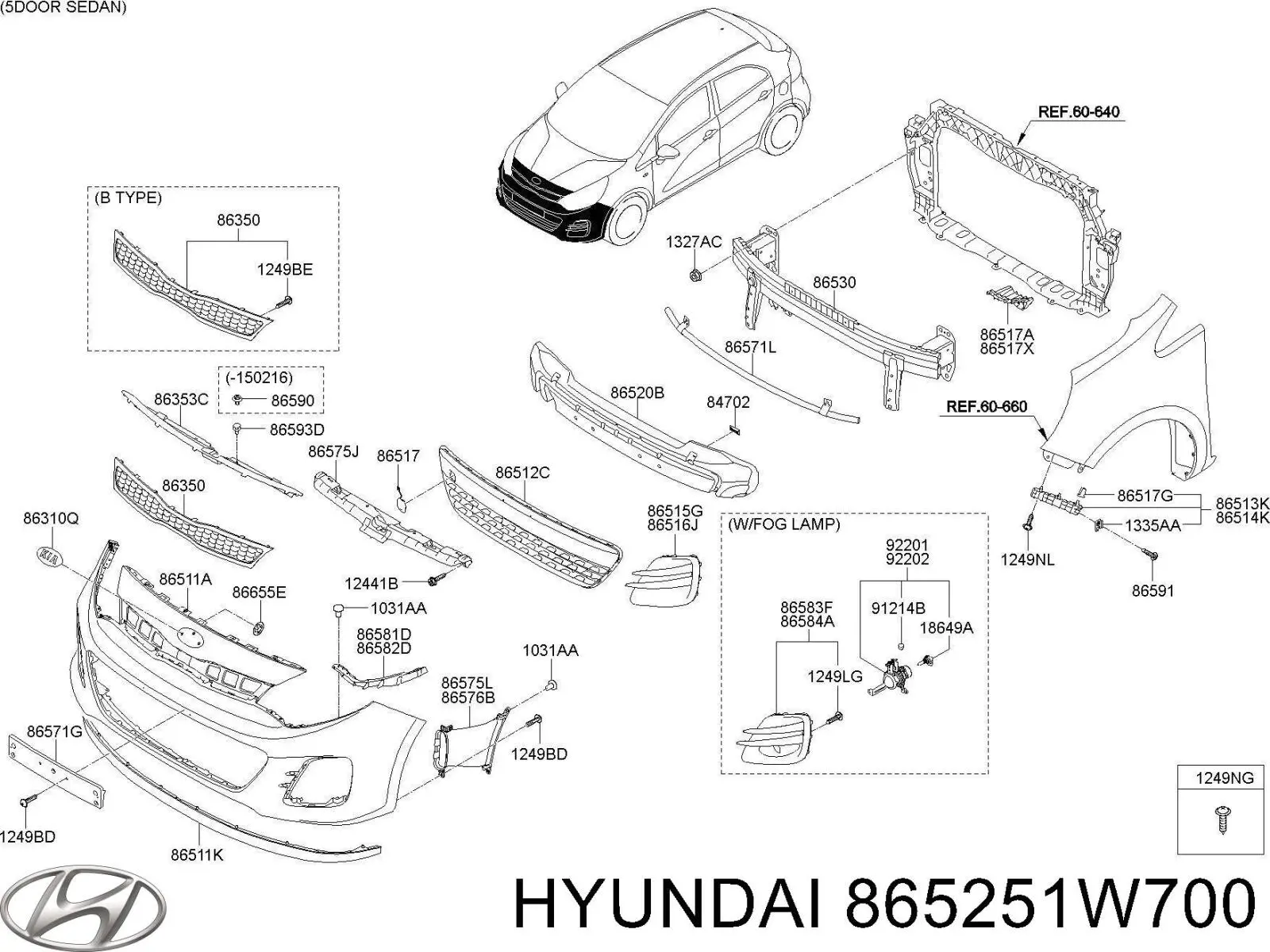 865251W700 Hyundai/Kia 