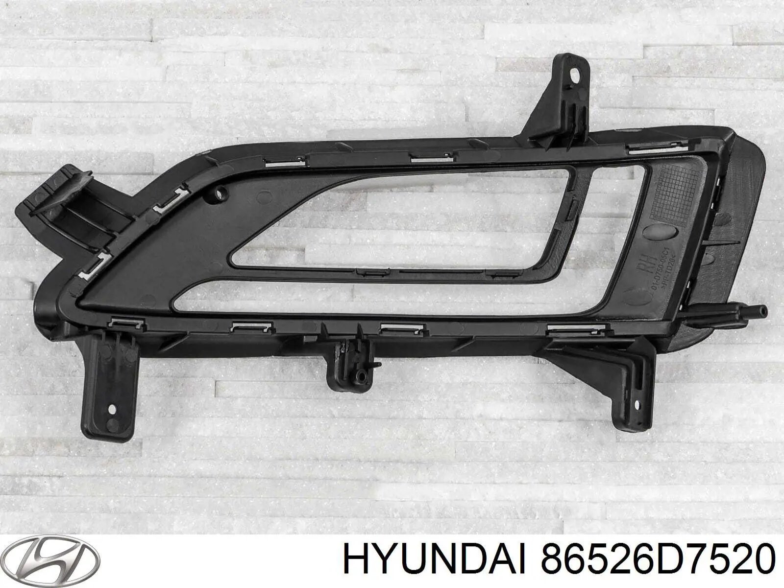 Заглушка, решетка противотуманных фар бампера переднего, правая Hyundai/Kia 86526D7520 цена, от 38.60 USD