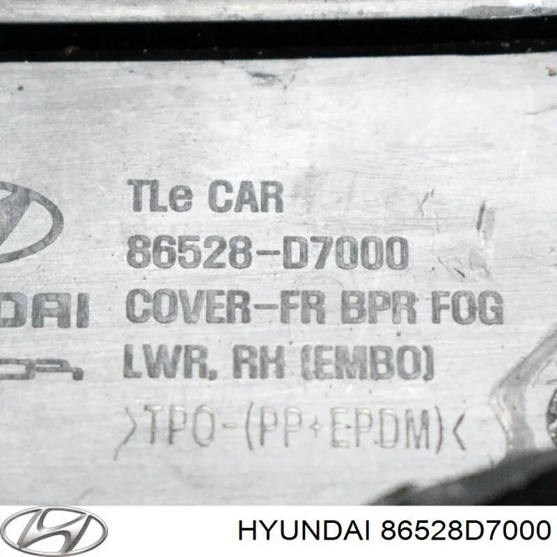 Купить 86528D7000 Hyundai/Kia Молдинг бампера переднего правый