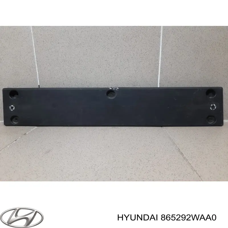Панель крепления номерного знака переднего на Hyundai Santa Fe III 