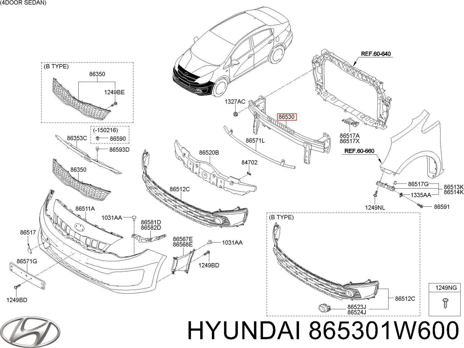 865301W600 Hyundai/Kia 