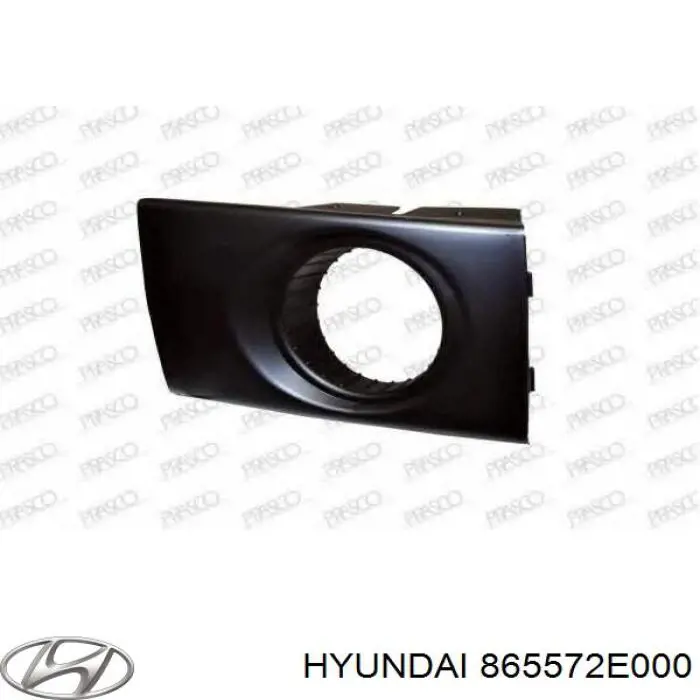 865572E000 Hyundai/Kia tampão (grelha das luzes de nevoeiro do pára-choque dianteiro esquerdo)