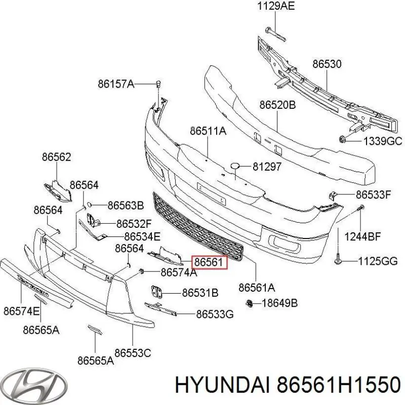 86561H1550 Hyundai/Kia 