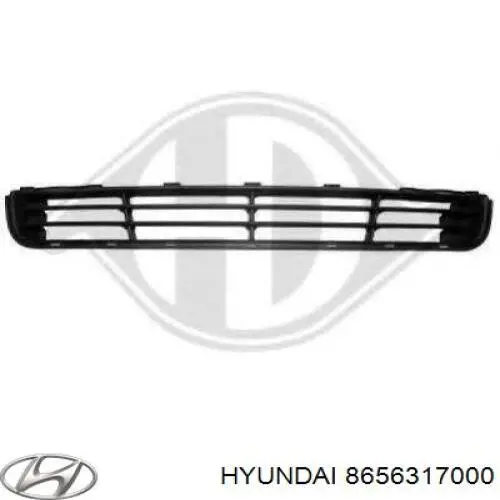 Заглушка (решетка) противотуманных фар бампера переднего правая на Hyundai Matrix FC