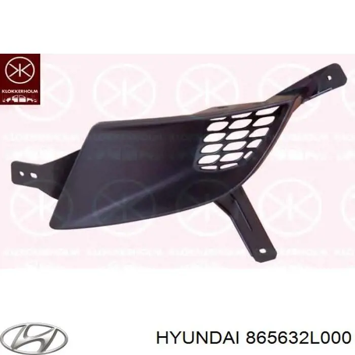 865632L000 Hyundai/Kia tampão (grelha das luzes de nevoeiro do pára-choque dianteiro esquerdo)
