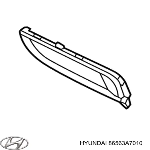 Ободок/окантовка фары противотуманной, левый Hyundai/Kia 86563A7010 цена, от 8.25 USD