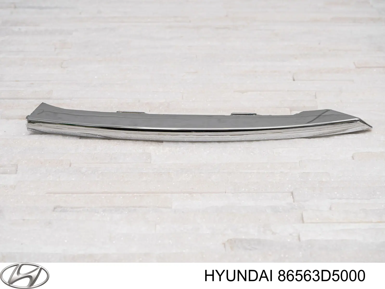 86563D5000 Hyundai/Kia moldura esquerda do pára-choque dianteiro