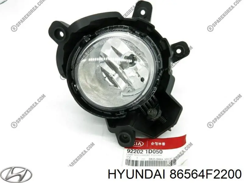 86564F2200 Hyundai/Kia Заглушка ПТФ бампера переднего правая