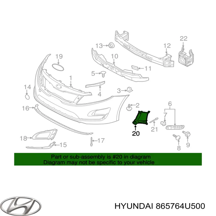  865764U500 Hyundai/Kia