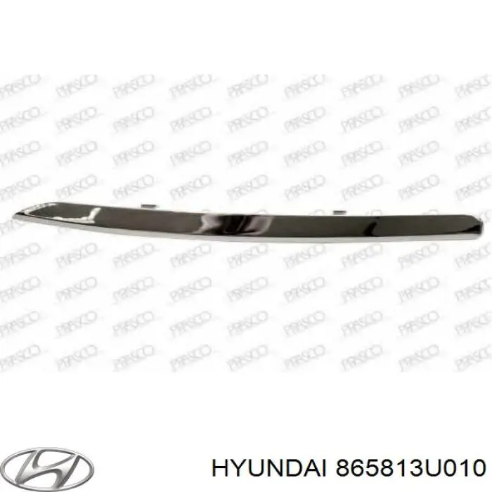 Молдинг бампера переднего левый 865813U010 Hyundai/Kia