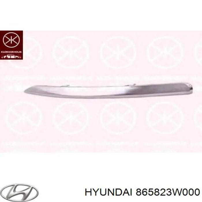 865823W000 Hyundai/Kia moldura direita do pára-choque dianteiro