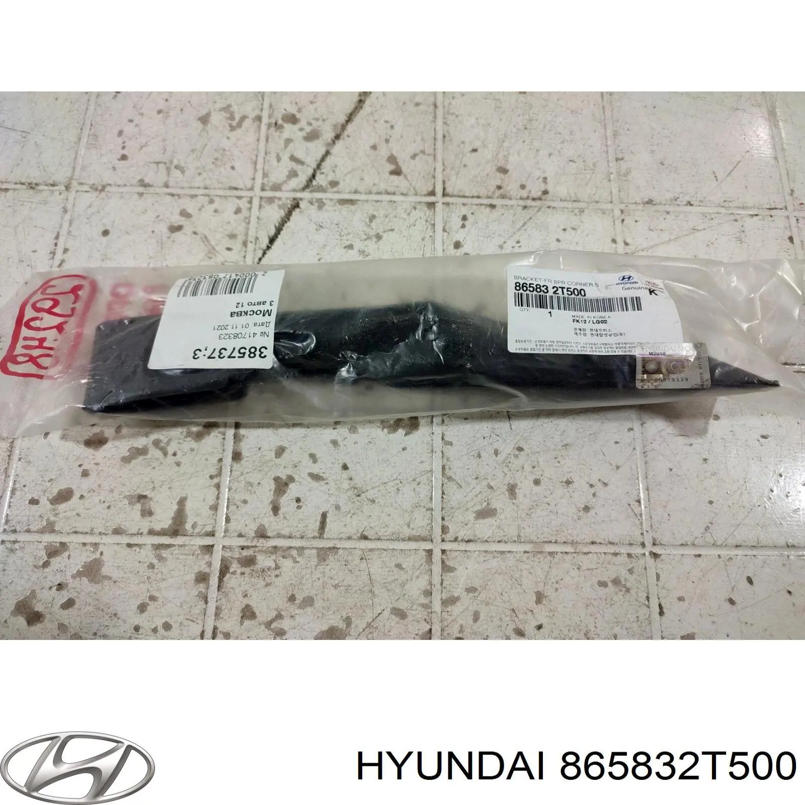 865832T500 Hyundai/Kia consola do pára-choque dianteiro esquerdo