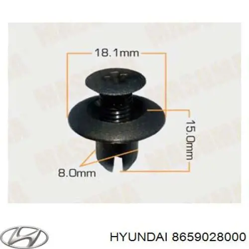 Купить 8659028000 Hyundai/Kia Пистон крепления переднего бампера