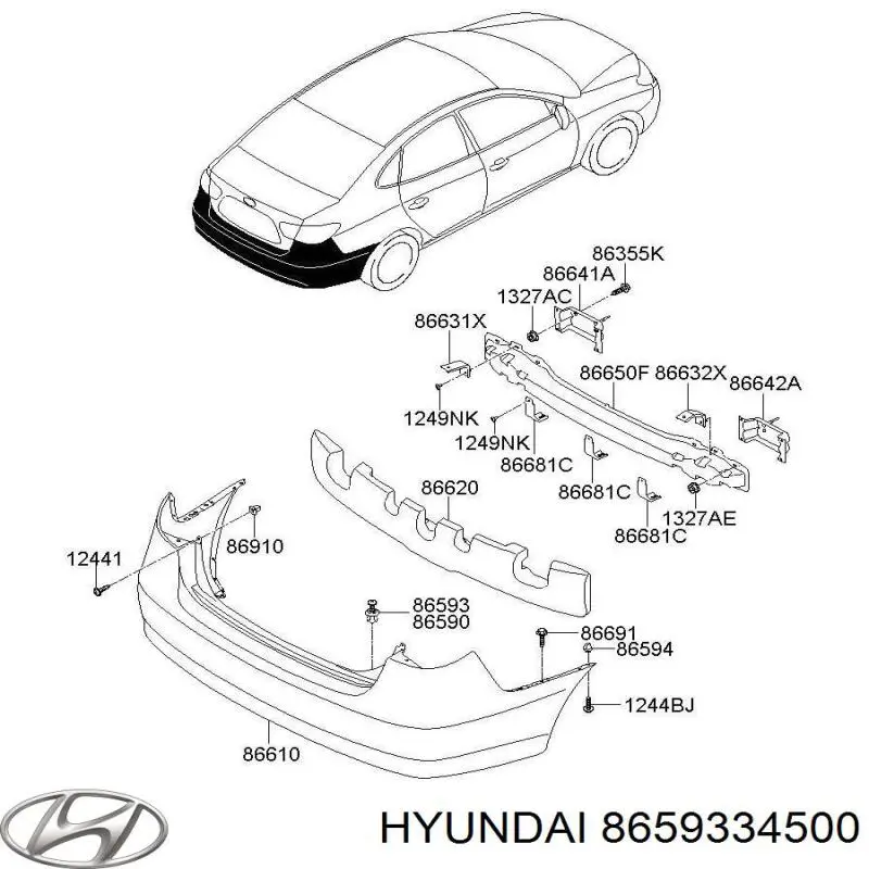  Hyundai/Kia 8659334500 цена, от 0.38 USD