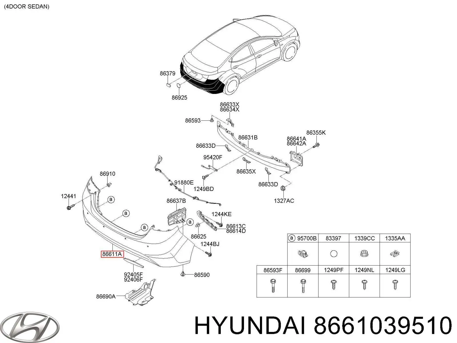8661039510 Hyundai/Kia Задний бампер