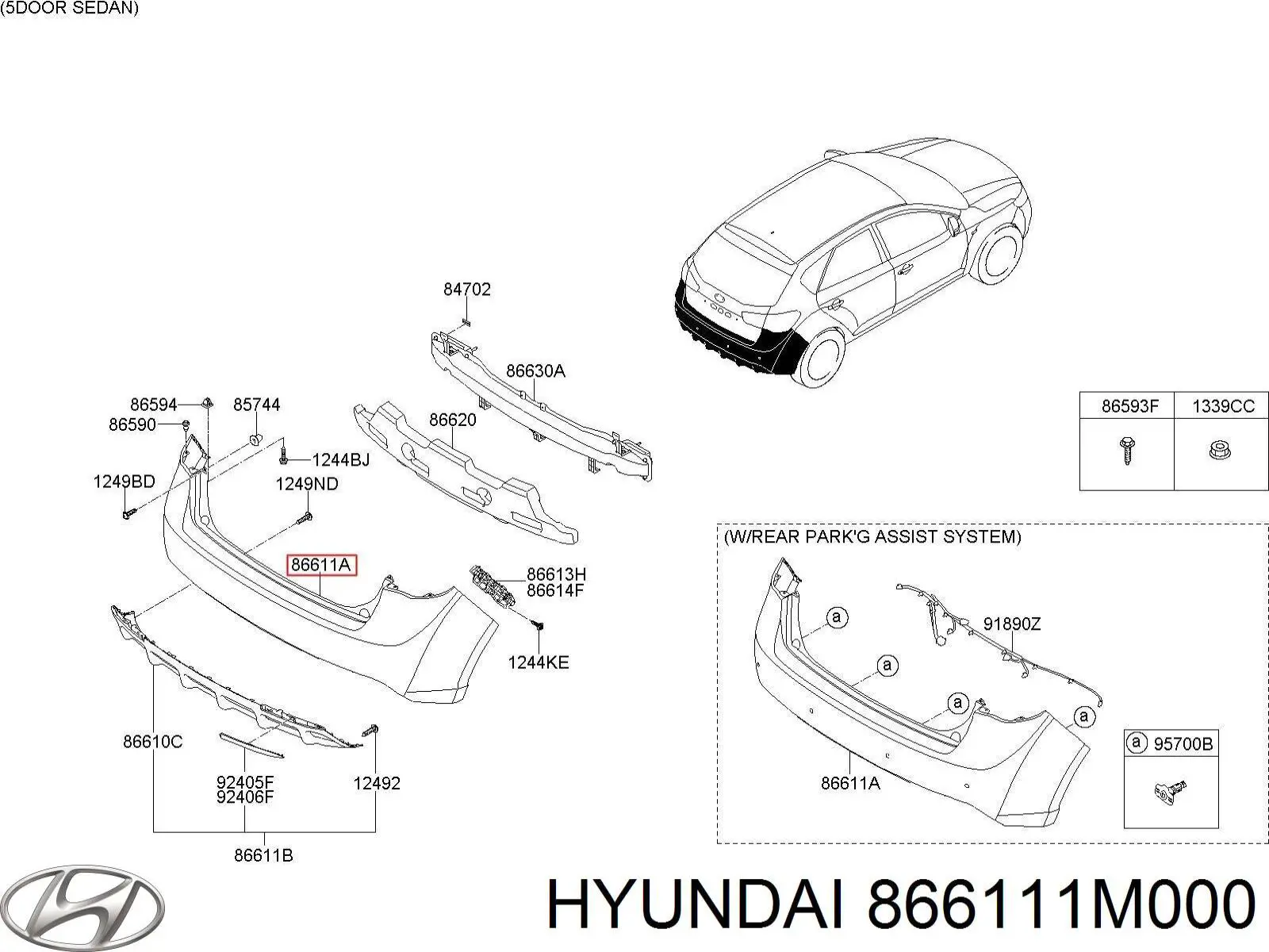 Бампер задний Hyundai/Kia 866111M000 цена, от 44.06 USD