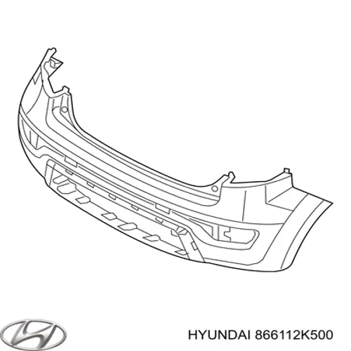 Задний бампер 866112K500 Hyundai/Kia