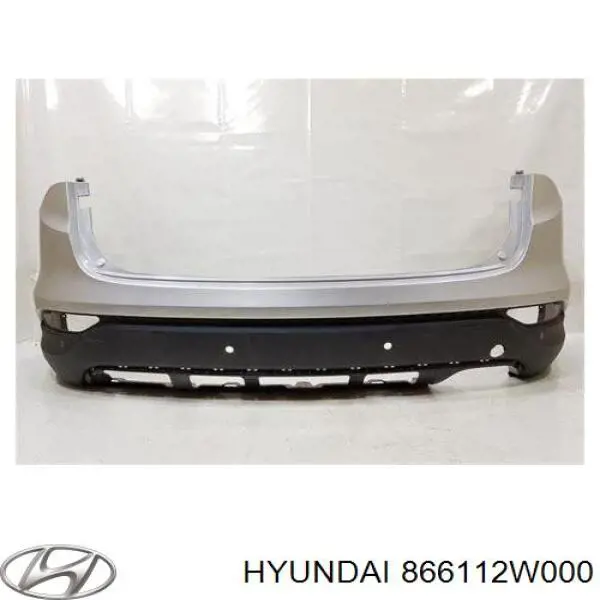 Бампер задний, верхняя часть на Hyundai Santa Fe III 