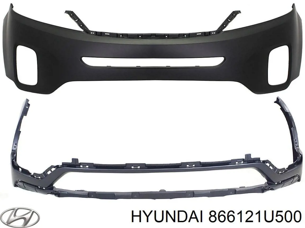 866121U500 Hyundai/Kia Бампер задний, нижняя часть
