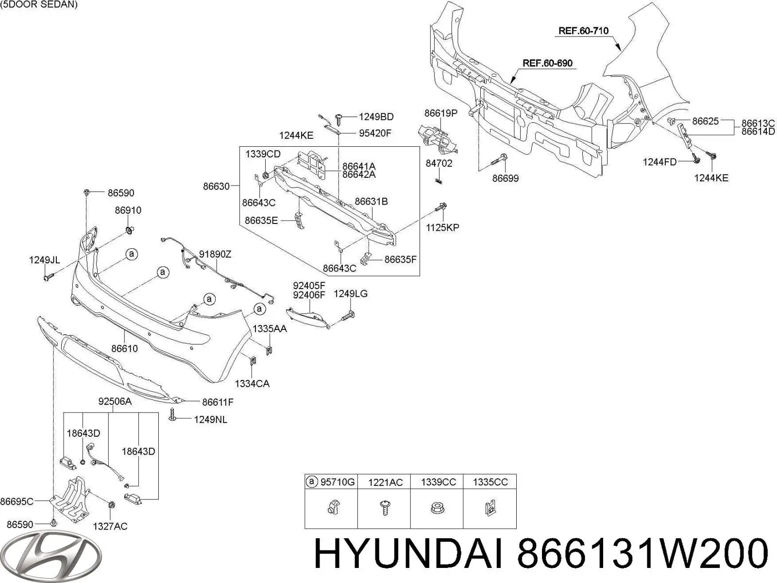 Крепление бамера левое Hyundai/Kia 866131W200 цена, от 27.34 USD