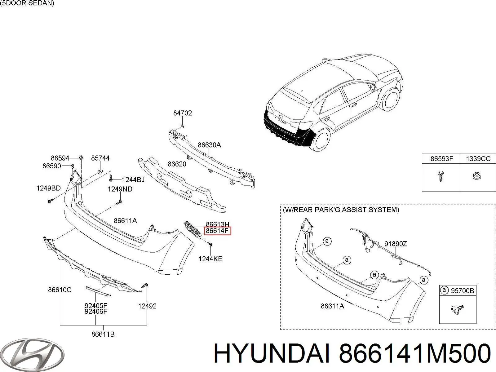 Крепление бамера левое Hyundai/Kia 866141M500 цена, от 25.10 USD