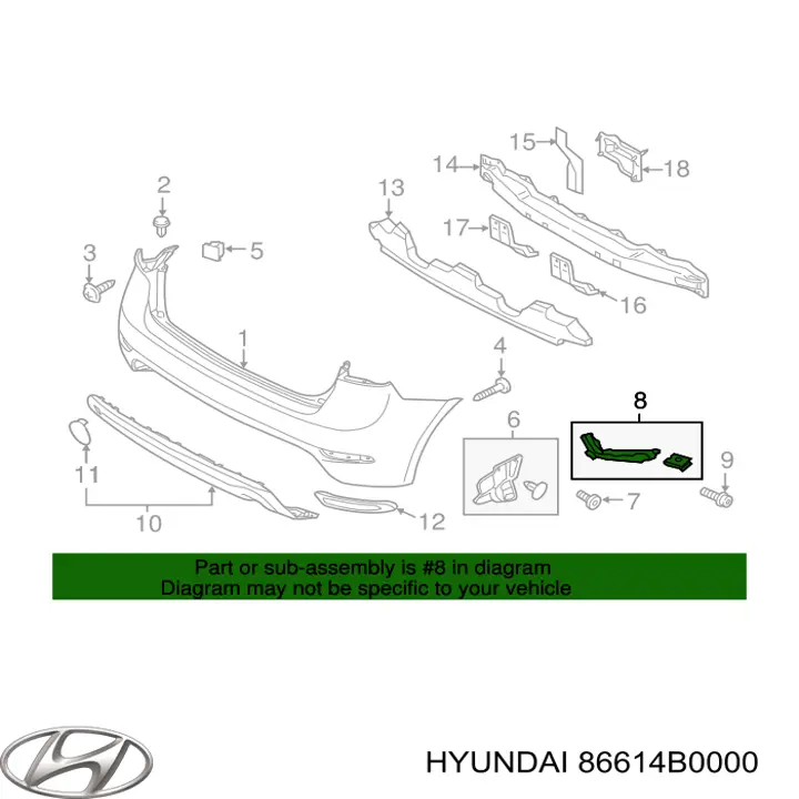  86614B0000 Hyundai/Kia