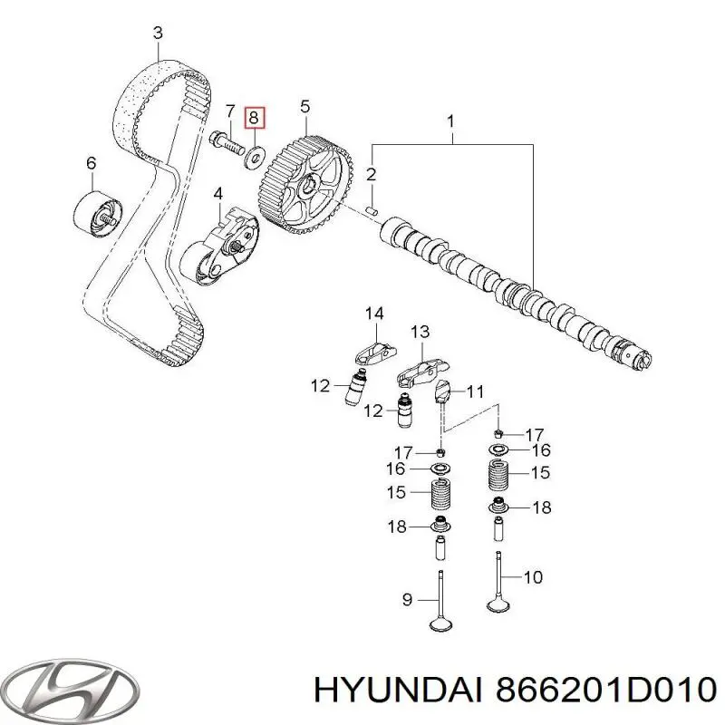 Абсорбер бампера заднего Hyundai/Kia 866201D010 цена, от 25.68 USD