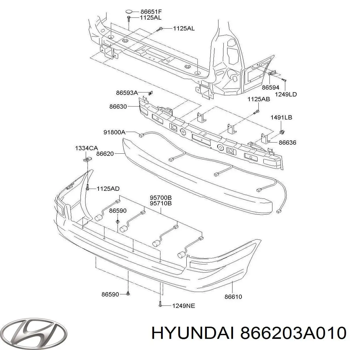 Абсорбер бампера заднего Hyundai/Kia 866203A010 цена, от 31.67 USD