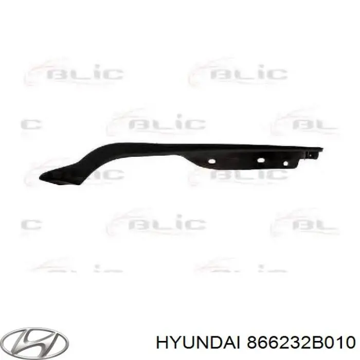 866232B010 Hyundai/Kia moldura direita do pára-choque traseiro