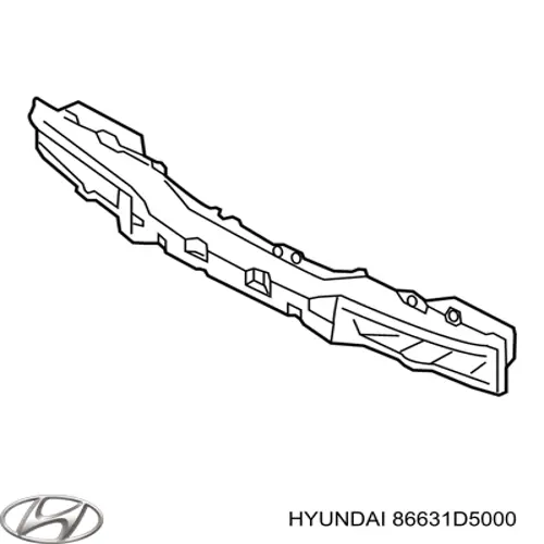 86631D5000 Hyundai/Kia reforçador do pára-choque traseiro