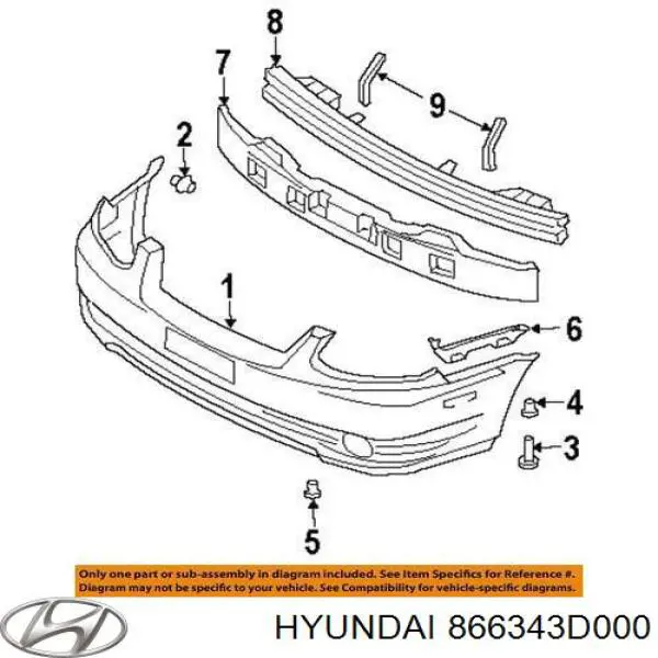 Купить 866343D000 Hyundai/Kia 
