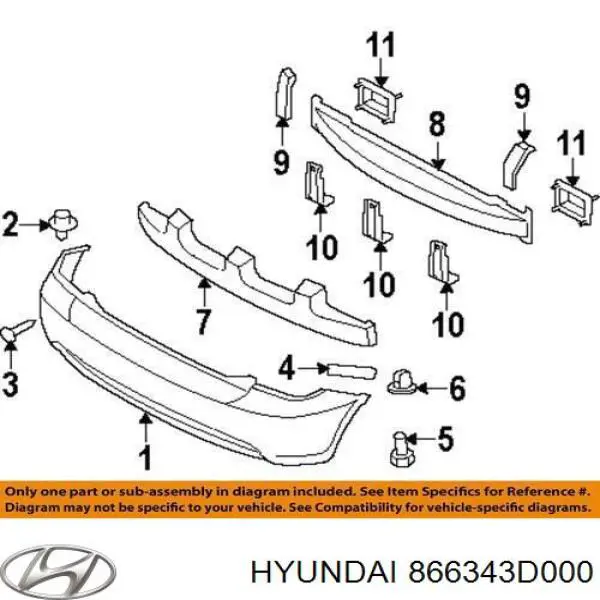  Hyundai/Kia 866343D000 цена, от 1.27 USD
