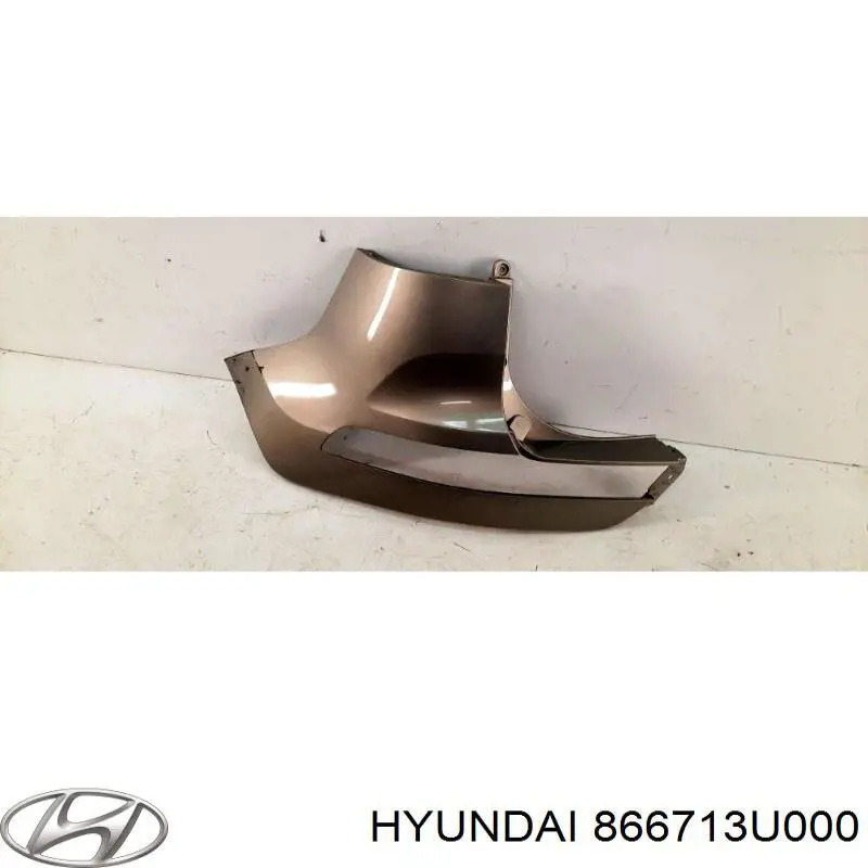 Накладка бампера заднего левая Hyundai/Kia 866713U000