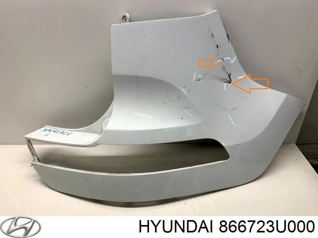 866723U000 Hyundai/Kia placa sobreposta do pára-choque traseiro direito