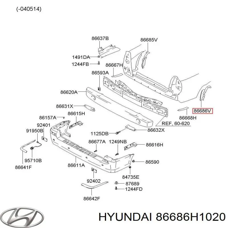  86686H1020 Hyundai/Kia