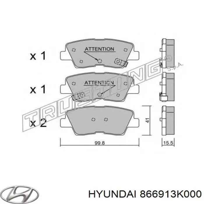Защита бампера заднего Hyundai/Kia 866913K000 цена, от 25.34 USD