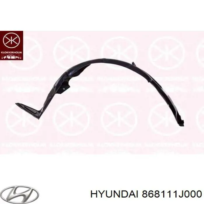 Подкрылок крыла переднего левый Hyundai/Kia 868111J000 цена, от 15.36 USD