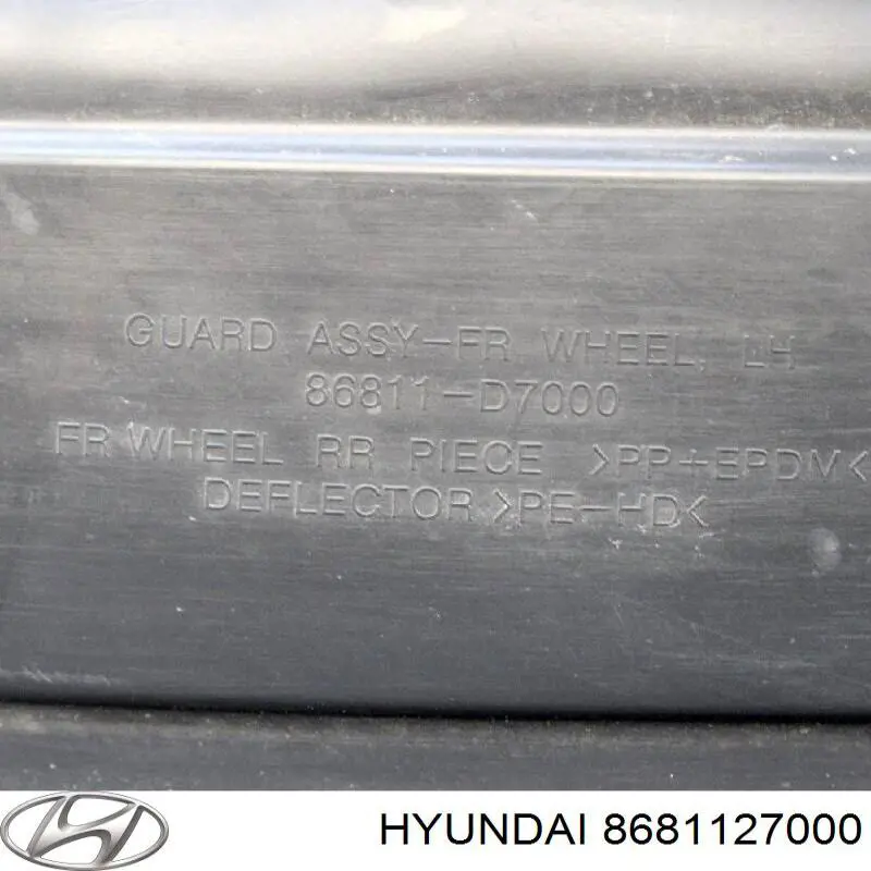8681127000 Hyundai/Kia Подкрылок крыла переднего левый