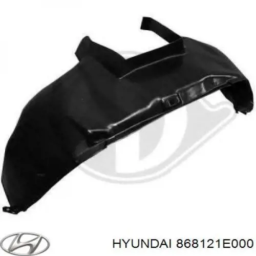 Guardabarros interior, aleta delantera, derecho 868121E000 Hyundai/Kia