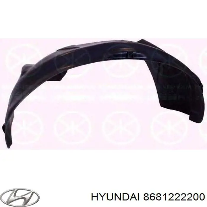 8681222200 Hyundai/Kia Подкрыльник переднего крыла, правый