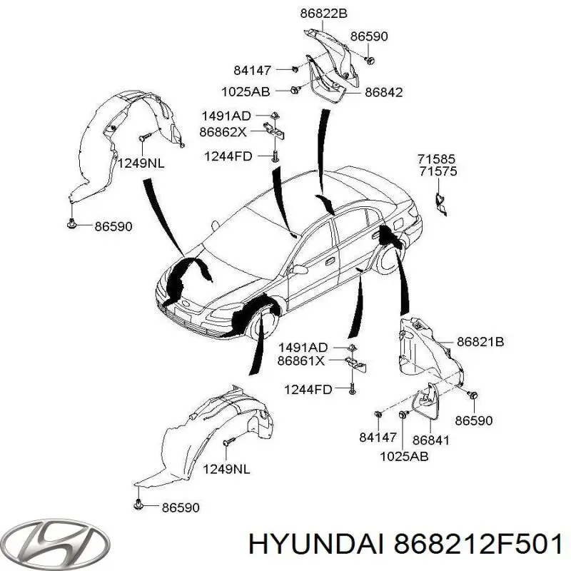  Hyundai/Kia 868212F501 цена, от 26.07 USD