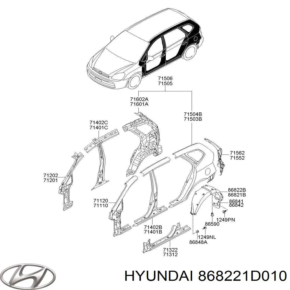  868221D010 Hyundai/Kia