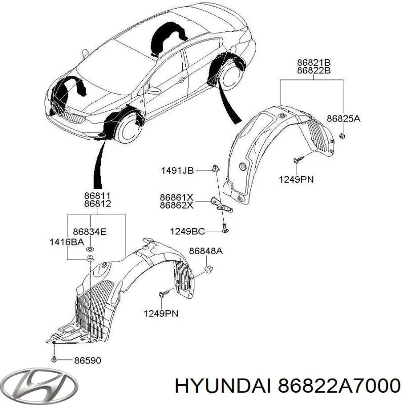 86822A7000 Hyundai/Kia 