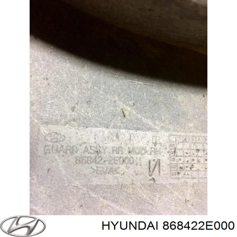 868422E000 Hyundai/Kia Брызговик задний правый