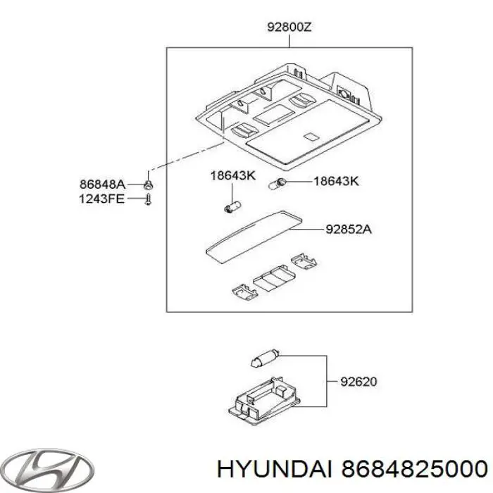 Clips de fijación de pasaruedas de aleta delantera 8684825000 Hyundai/Kia