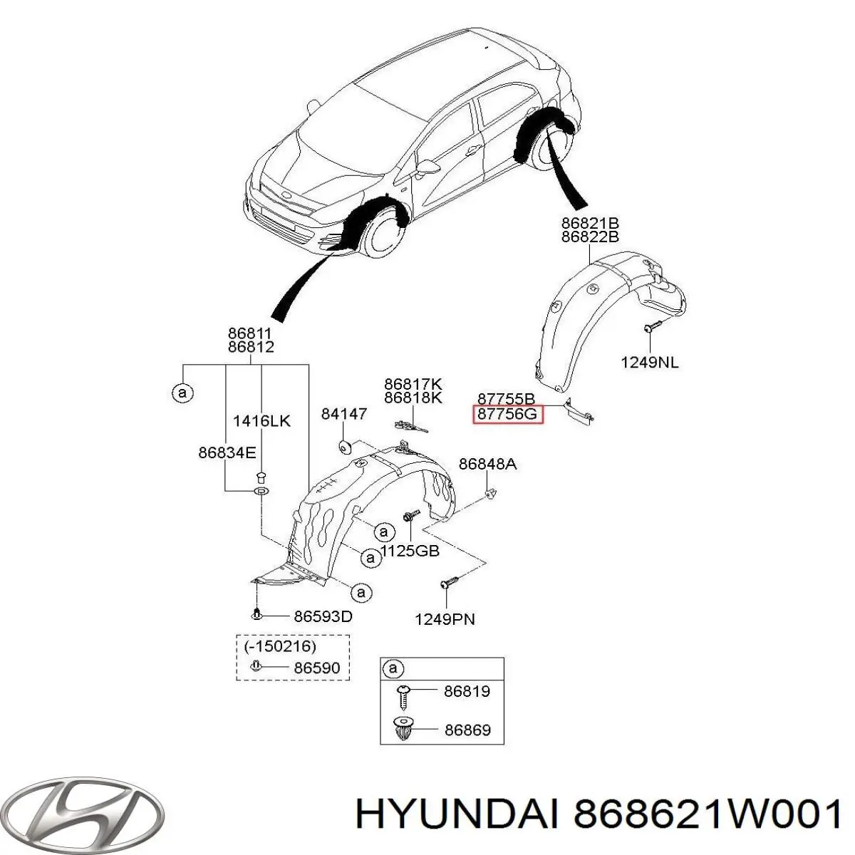  868621W001 Hyundai/Kia