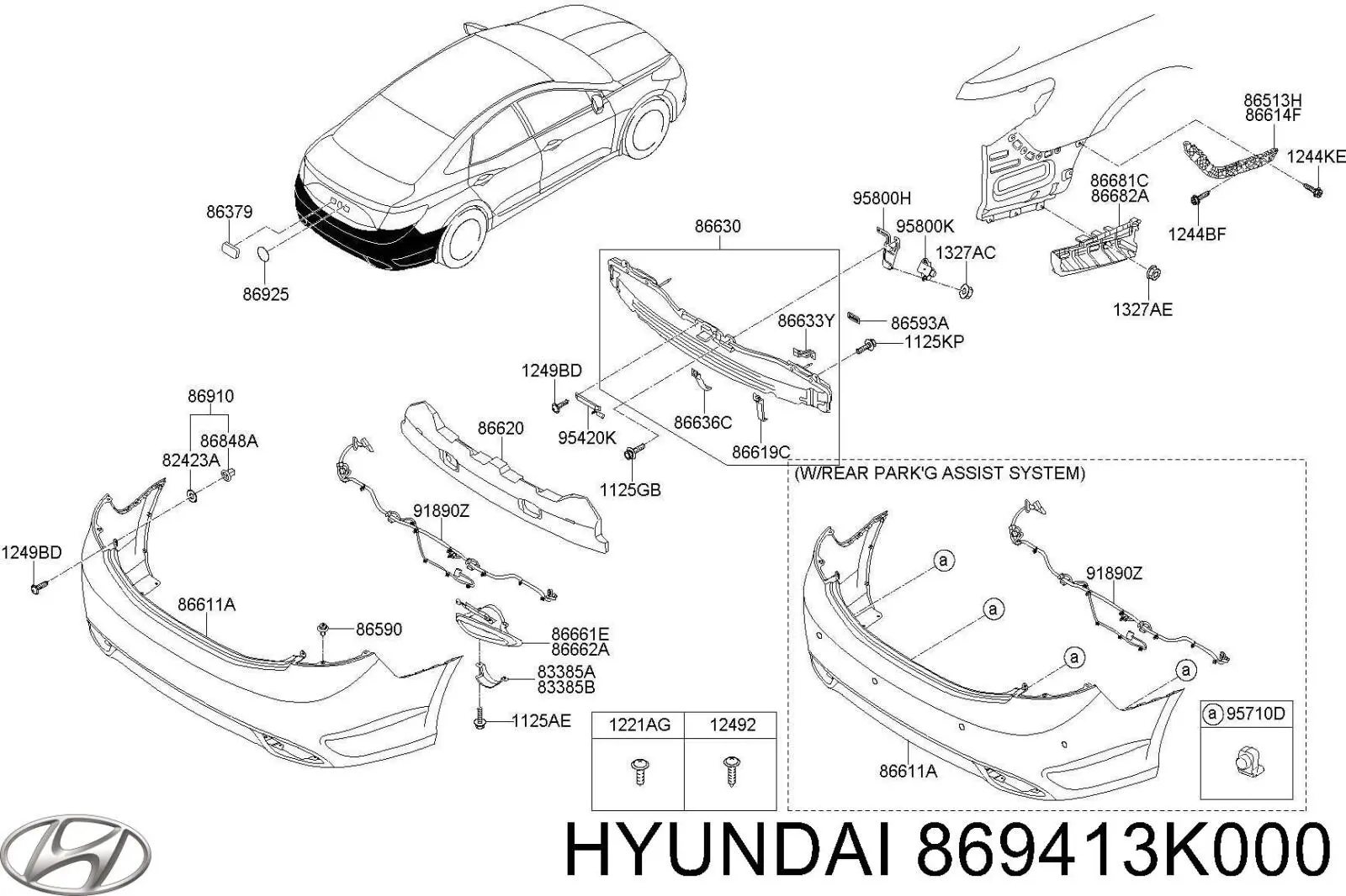  869413K000 Hyundai/Kia